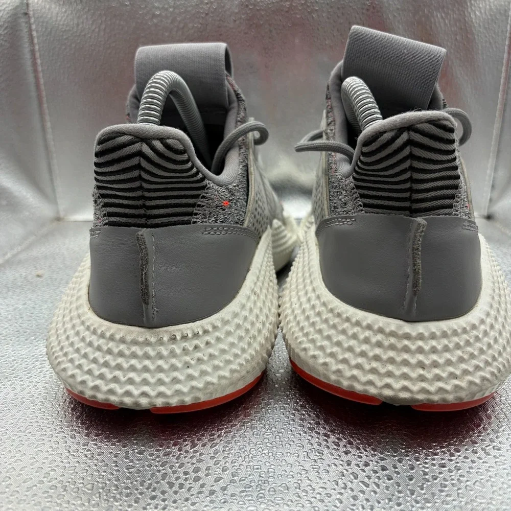 Size 5 Adidas Prophere Gray Solar Red Low Top Lace Up Mens Sneaker‎ Shoes CQ3023